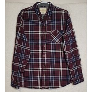 Weatherproof Vintage Flannel Shirt Plaid Size XL Long Sleeve Plaid Button 1138